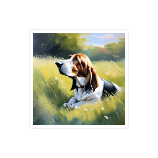 PugMug Custom Basset Hound Sticker