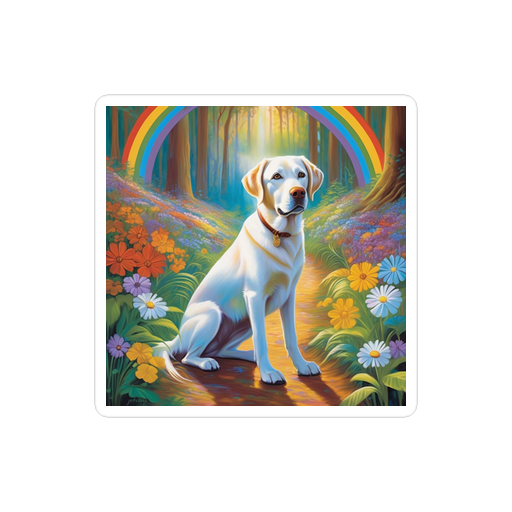 PugMug Custom White Labrador Retriever Sticker