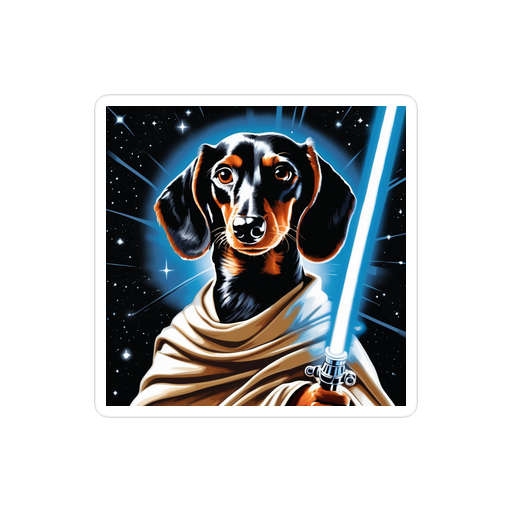 PugMug Custom Black Dachshund Sticker