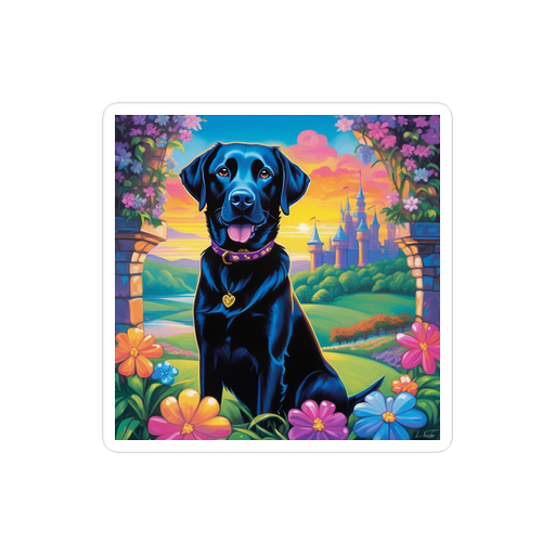 PugMug Custom Black Labrador Retriever Sticker