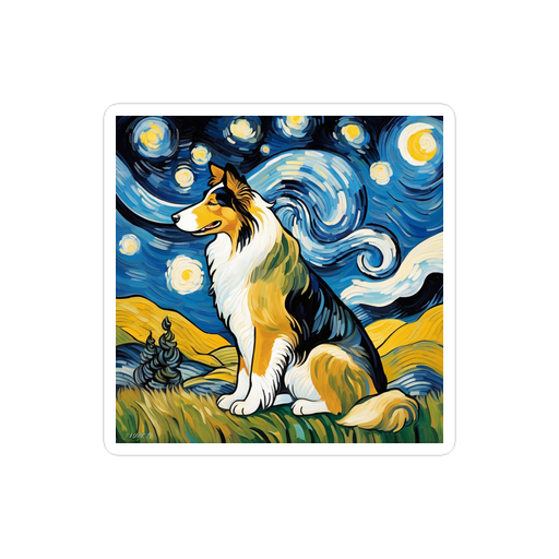 PugMug Custom Collie Sticker