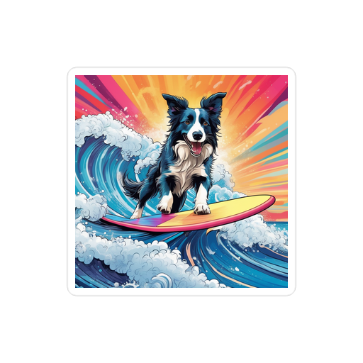 PugMug Custom Border Collie Sticker