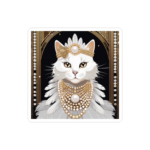 PugMug Custom White Companion Cat Sticker