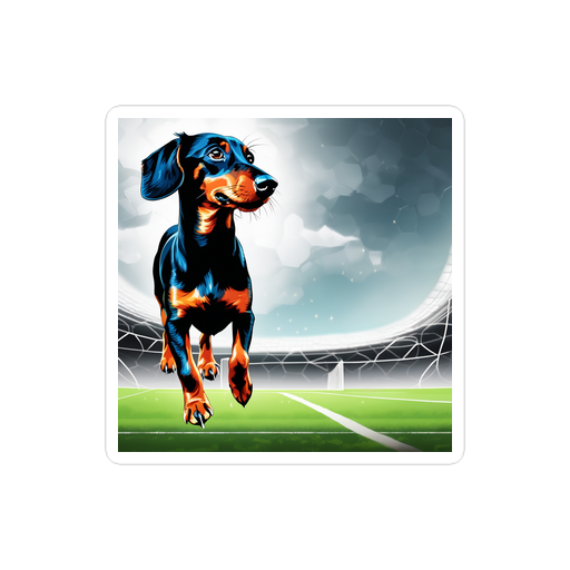 PugMug Custom Black Dachshund Sticker