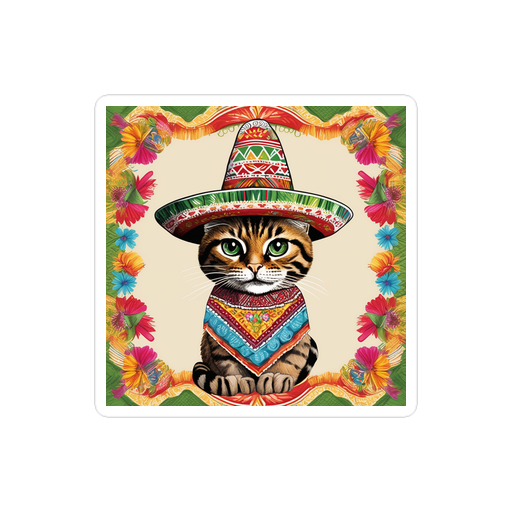 PugMug Custom Tabby Exotic Cat Sticker