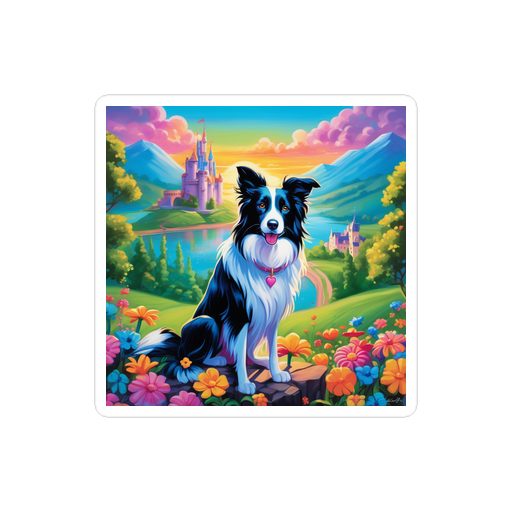 PugMug Custom Border Collie Sticker