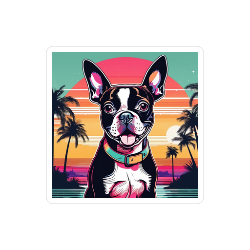 PugMug Custom Boston Terrier Sticker