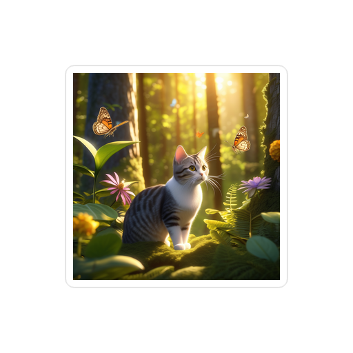 PugMug Custom Tabby American Shorthair Cat Sticker