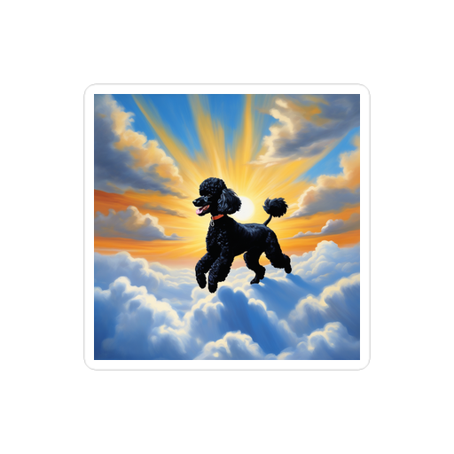 PugMug Custom Black Poodle Sticker