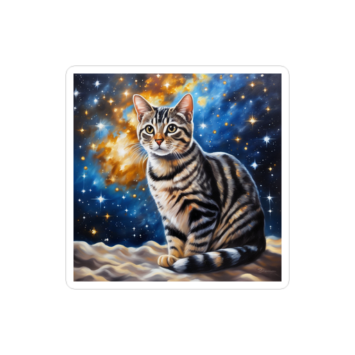 PugMug Custom Tabby American Shorthair Cat Sticker