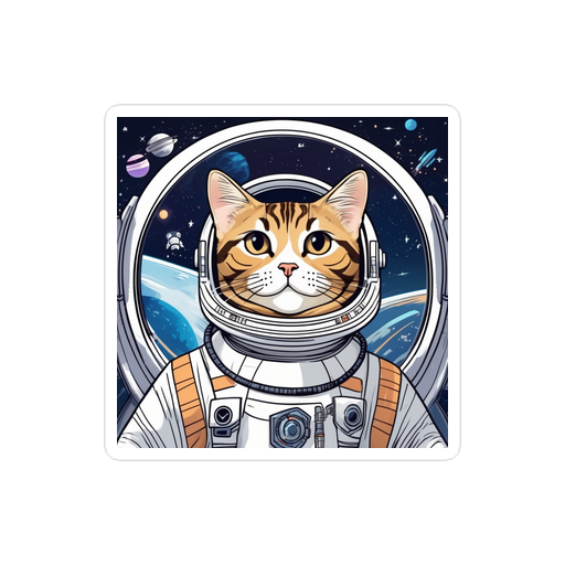 PugMug Custom Tabby American Shorthair Cat Sticker