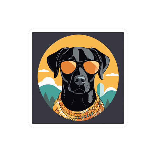 PugMug Custom Black Labrador Retriever Sticker