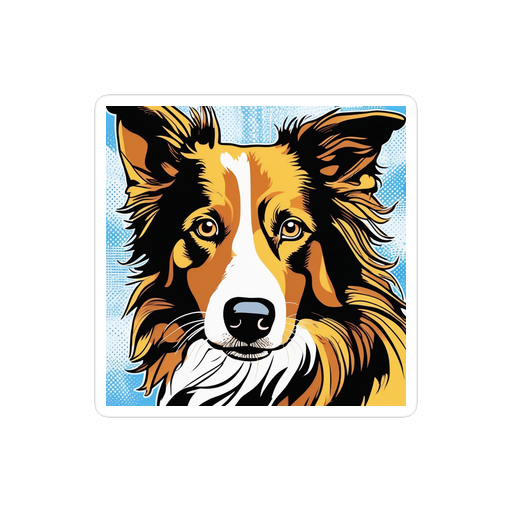 PugMug Custom Border Collie Sticker