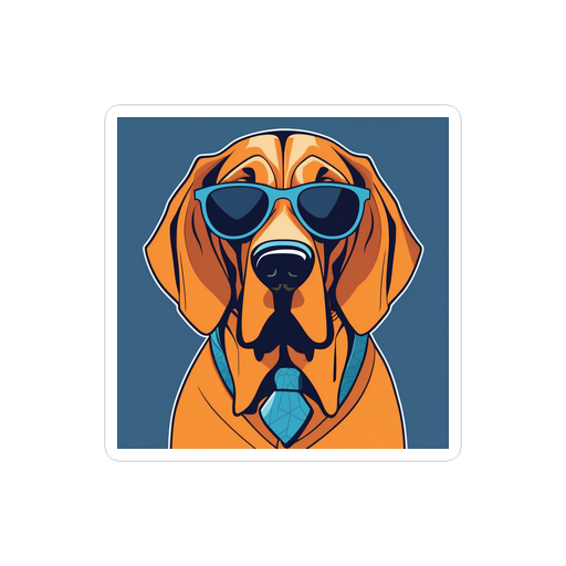 PugMug Custom Bloodhound Sticker