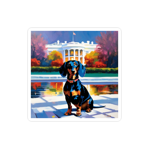 PugMug Custom Black Dachshund Sticker