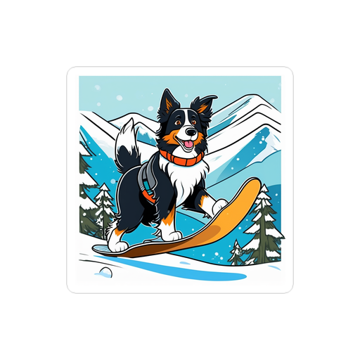 PugMug Custom Border Collie Sticker
