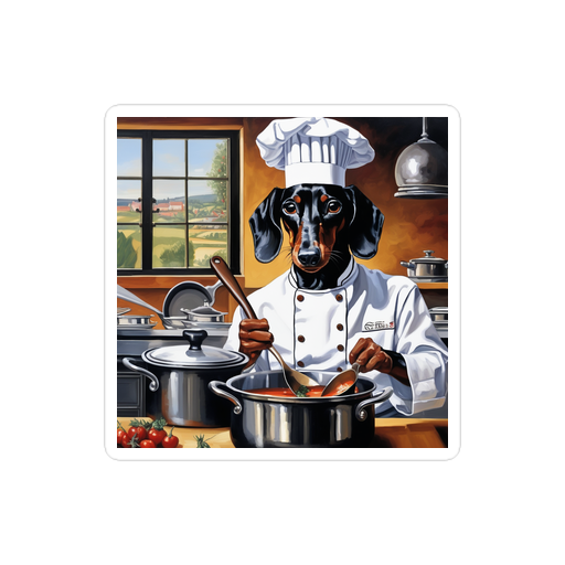 PugMug Custom Black Dachshund Sticker