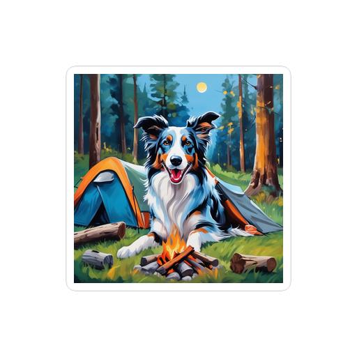 PugMug Custom Blue Merle Border Collie Sticker