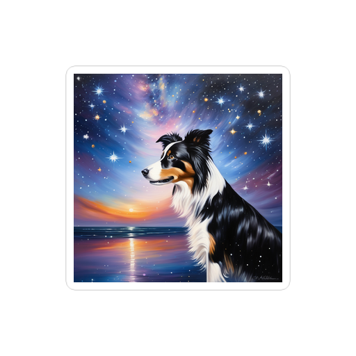 PugMug Custom Border Collie Sticker