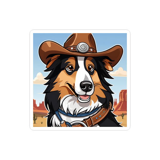 PugMug Custom Collie Sticker