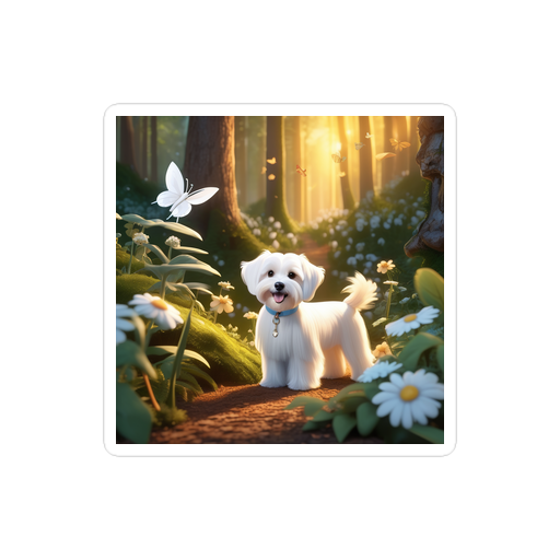 PugMug Custom White Havanese Dog Sticker