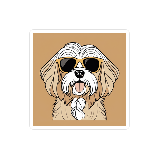 PugMug Custom Tan Havanese Dog Sticker