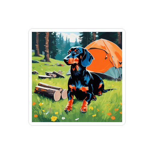 PugMug Custom Black Dachshund Sticker