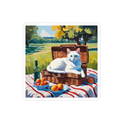 PugMug Custom White Exotic Cat Sticker