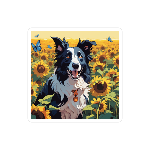 PugMug Custom Border Collie Sticker