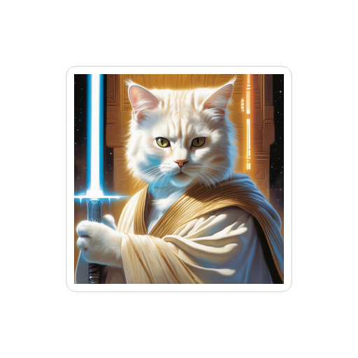 PugMug Custom White Exotic Cat Sticker