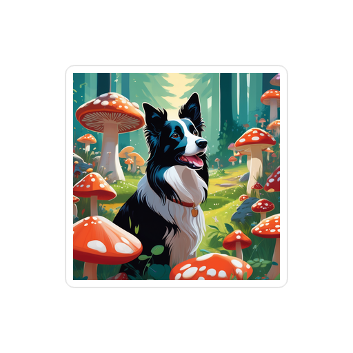 PugMug Custom Border Collie Sticker