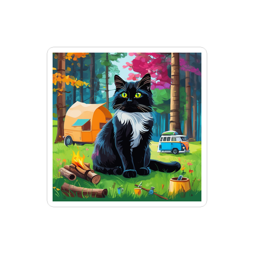 PugMug Custom Black Ragdoll Cat Sticker