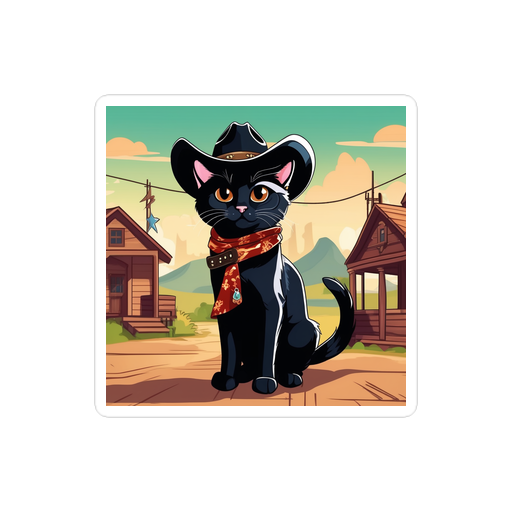 PugMug Custom Black Companion Cat Sticker