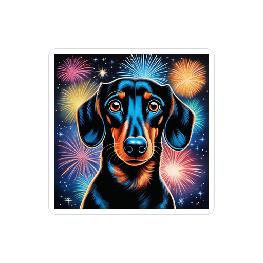 PugMug Custom Black Dachshund Sticker