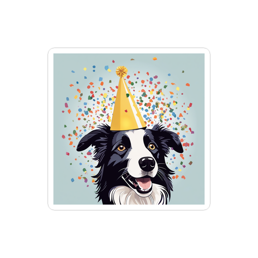 PugMug Custom Border Collie Sticker