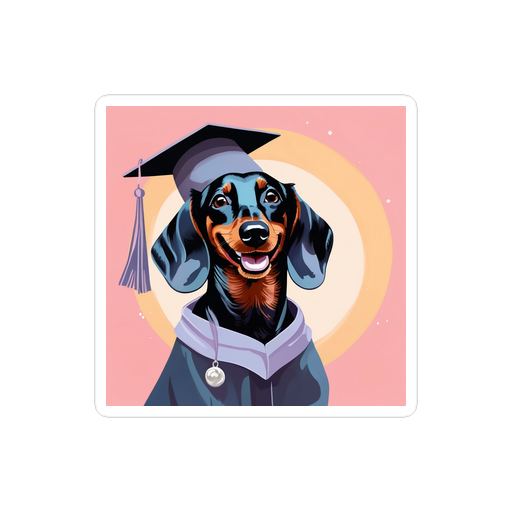 PugMug Custom Black Dachshund Sticker