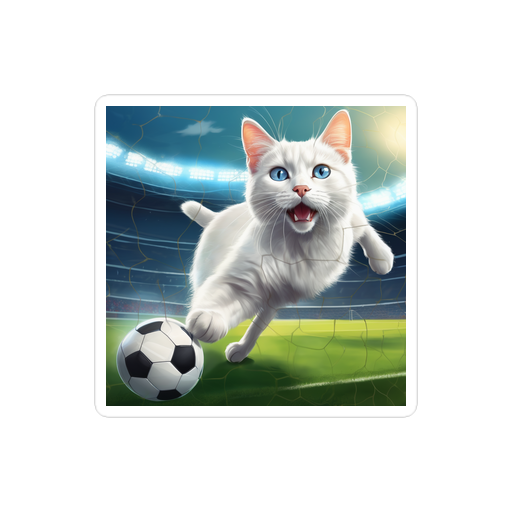 PugMug Custom White Companion Cat Sticker