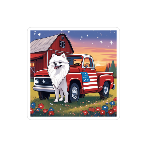 PugMug Custom White Pomeranian Sticker