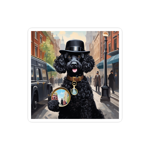 PugMug Custom Black Poodle Sticker