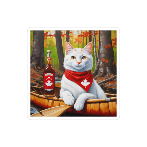 PugMug Custom White Companion Cat Sticker