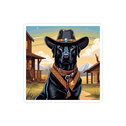 PugMug Custom Black Labrador Retriever Sticker