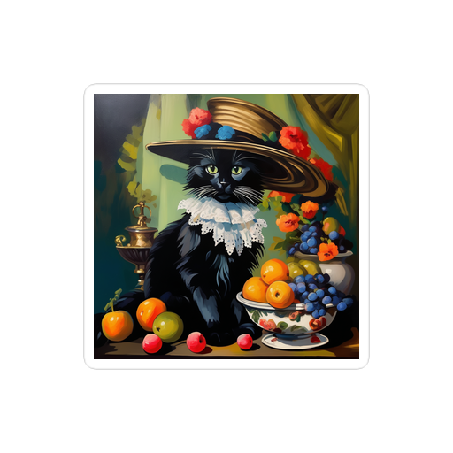 PugMug Custom Black Ragdoll Cat Sticker