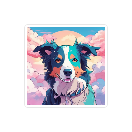 PugMug Custom Border Collie Sticker