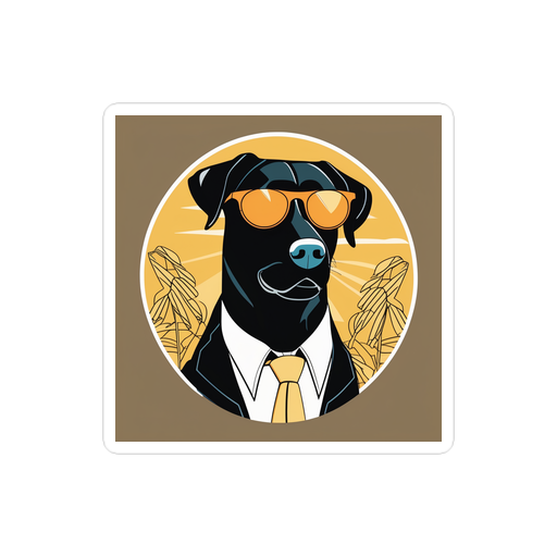 PugMug Custom Black Labrador Retriever Sticker