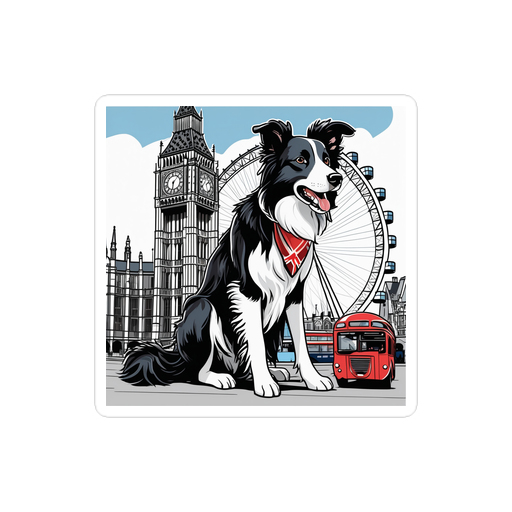 PugMug Custom Border Collie Sticker