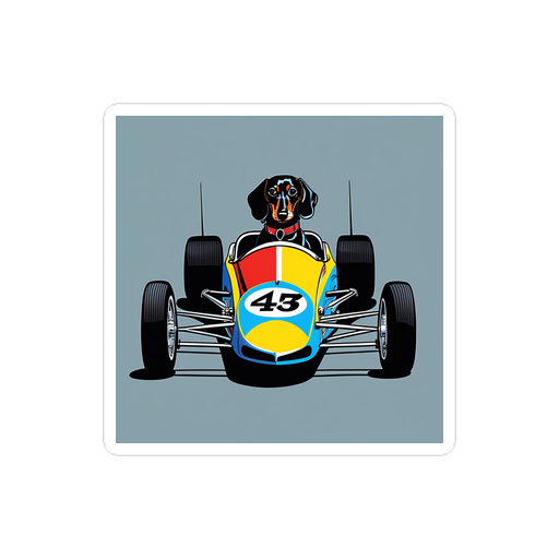 PugMug Custom Black Dachshund Sticker