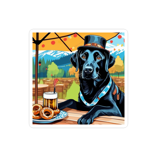 PugMug Custom Black Labrador Retriever Sticker