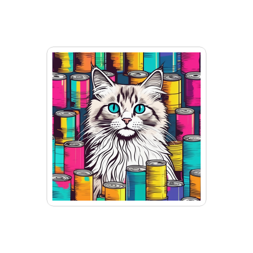PugMug Custom Tabby Ragdoll Cat Sticker