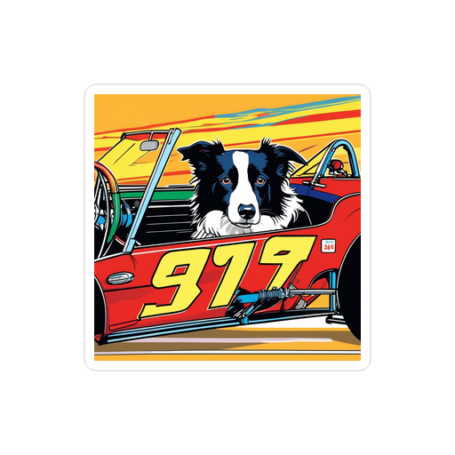 PugMug Custom Border Collie Sticker