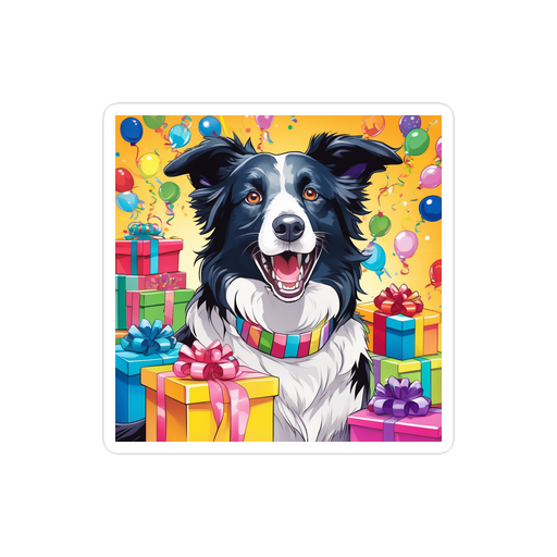 PugMug Custom Border Collie Sticker